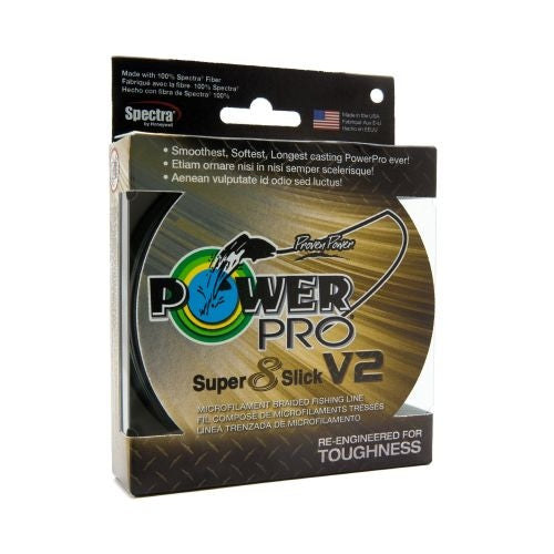 Power Pro Super 8 Slick V2 Braided Line 150 Yard Spool