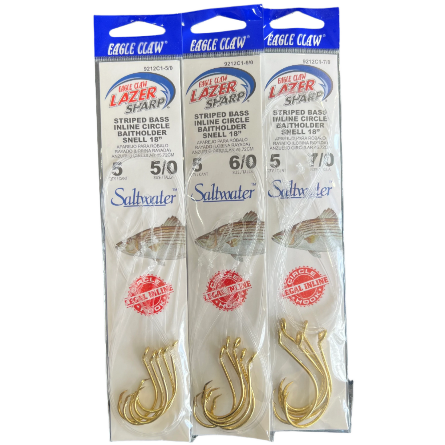 Eagle Claw Lazer Sharp Striped Bass Inline Circle Baitholder Snell