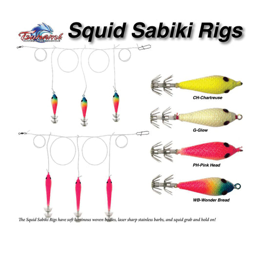 Tsunami Squid Jig Sabiki Rigs TSQS