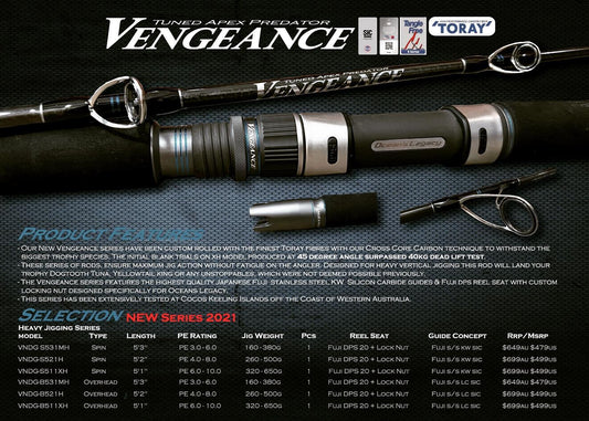 Ocean's Legacy Vengeance - Apex Predator Spinning Rod