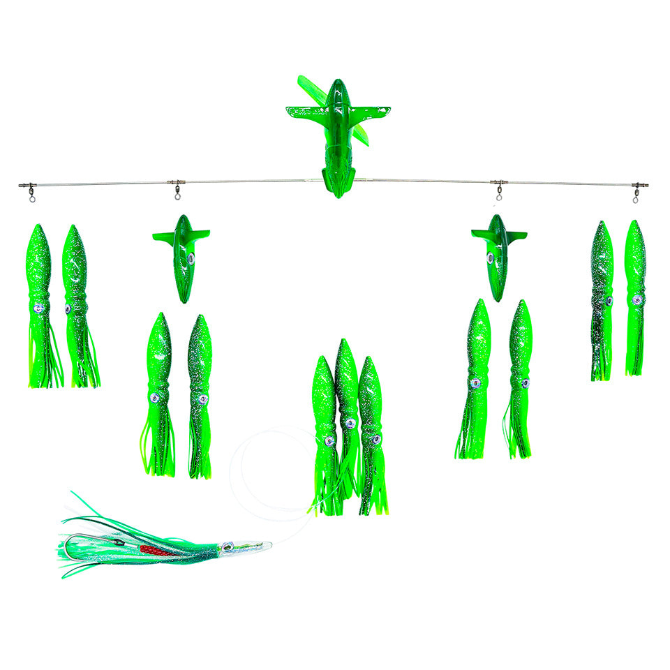 Chatter Lures 36" Wingman Side Tracker with 9" Shell Squid