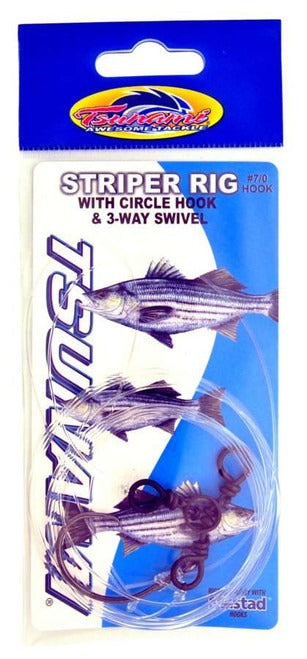 Tsunami Striped Bass 3-Way Circle Hook Chunk Rig TS4794